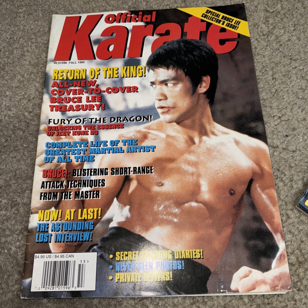 OFFICIAL KARATE‎ Magazine Fall 1995 Bruce Lee Collector's Issue MMA Bjj Kung Fu